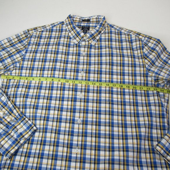 J.Crew Factory Men’s Slim Plaid Flex Casual Shirt Size XXL - Picture 7 of 10
